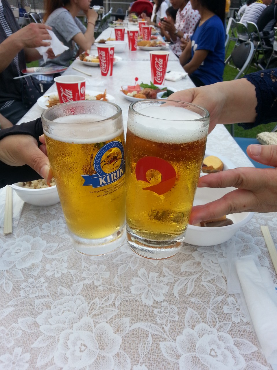 ビール乾杯