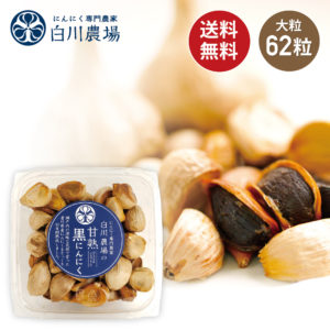 白川農場の甘熟黒にんにく大粒62粒