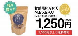 残り僅か！甘熟黒にんにくM玉5玉入り