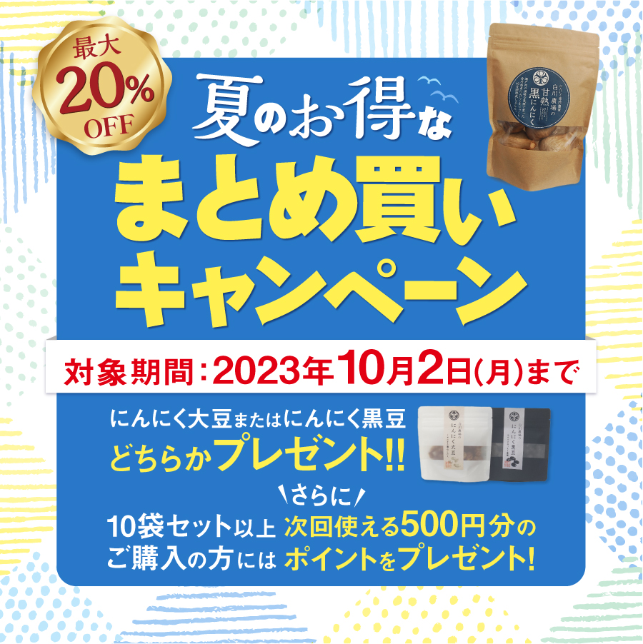 夏のお得なまとめ買いキャンペーン